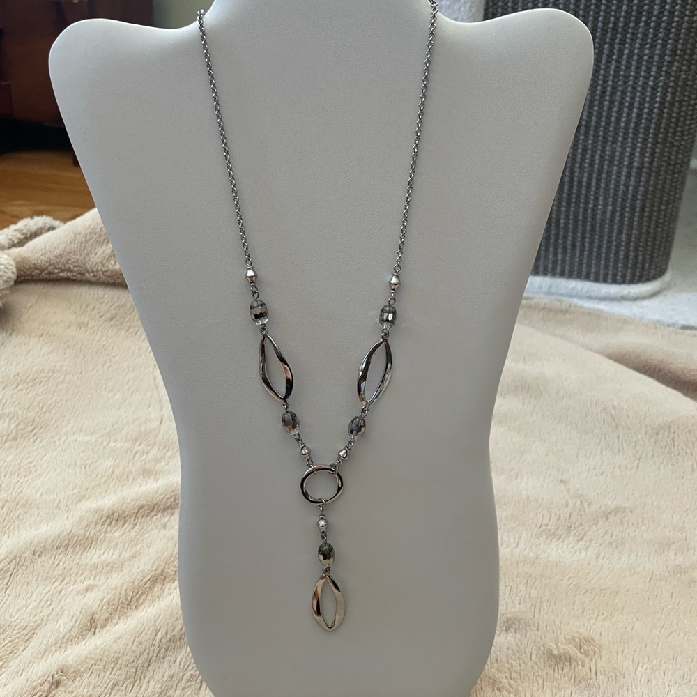 Lia Sophia Silver tone 12” adjustable necklace